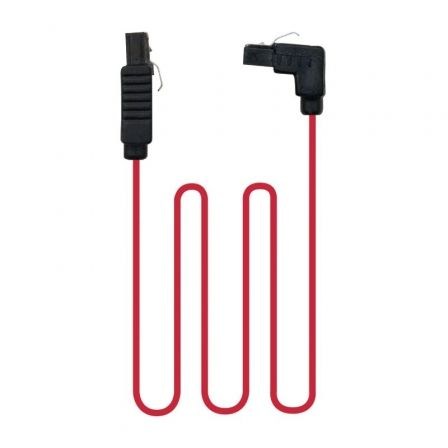 Nanocable Cable SATA Datos Acodado con Anclajes 0,5m Rojo